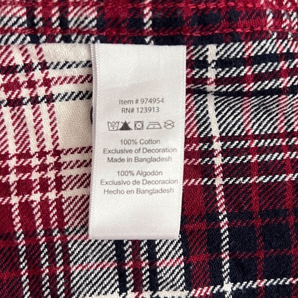 Jachs Flannel Button Up Shirt Mens 2XL Pockets Casual Heavy Plaid Red - Picture 8 of 12